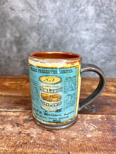 Atlantic Coast Lunenburg NS Fresh Lobster Label Mug