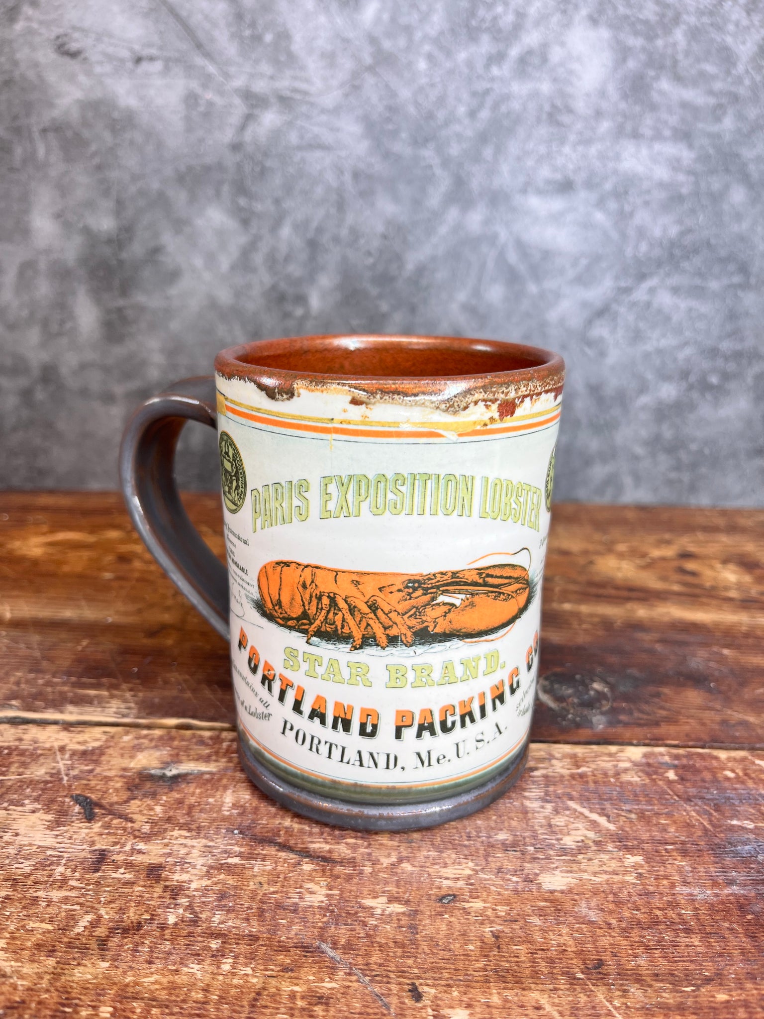 Paris Exposition Lobster Label Mug