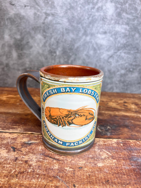 Fresh Bay Lobster Label Mug