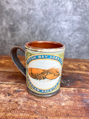 Fresh Bay Lobster Label Mug