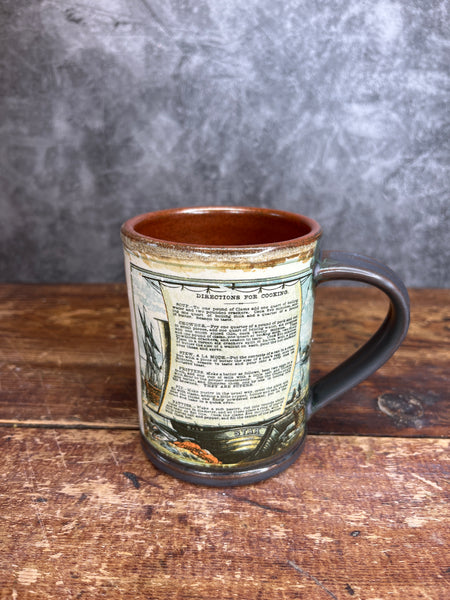 Old Orchard Beach Clams vintage can label mug