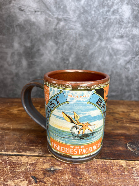 Vintage Fresh Halifax NS Lobster Label Mug