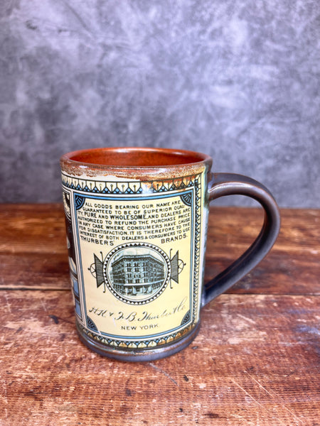 Fresh Oyster Vintage Label Mug
