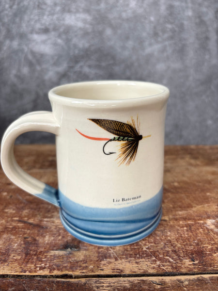 Brown Trout Mug with fly