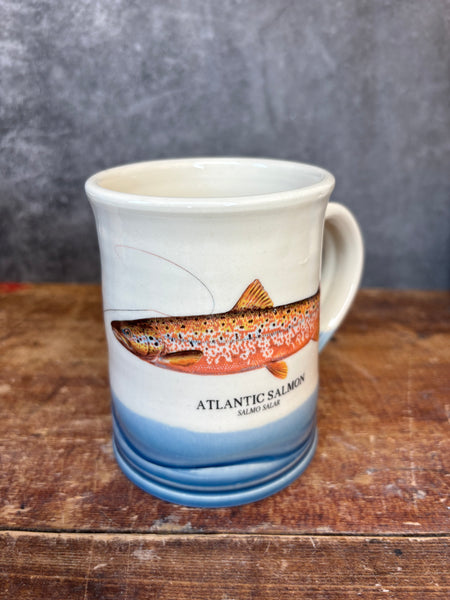 Atlantic Salmon Mug with Fly and Angler (male)