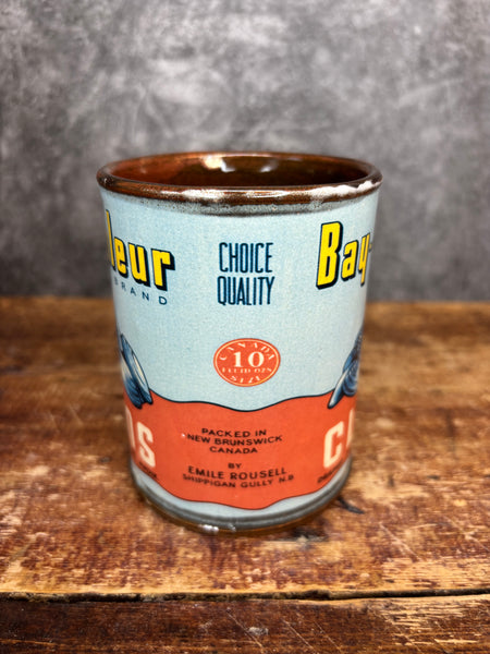 Bay-Chaleur Brand Clams Can Label Mug