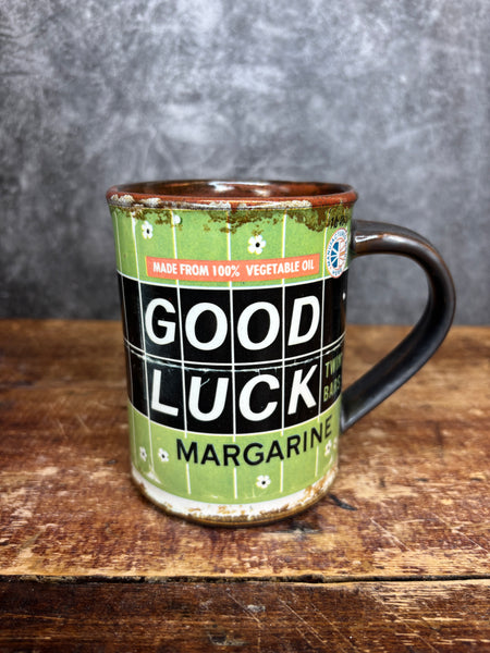 Good Luck Margarine Can Label Mug