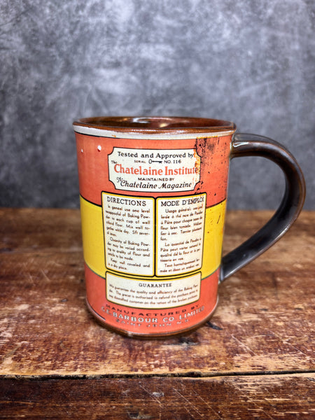 Barbour's Acadia Baking Powder Can Label Mug