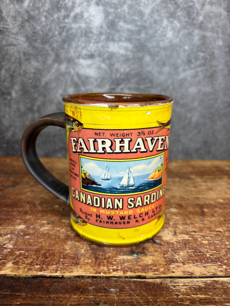 Fairhaven Canadian Sardines Can Label Mug