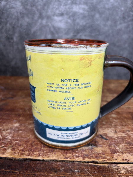 Banner Mussels Can Label Mug